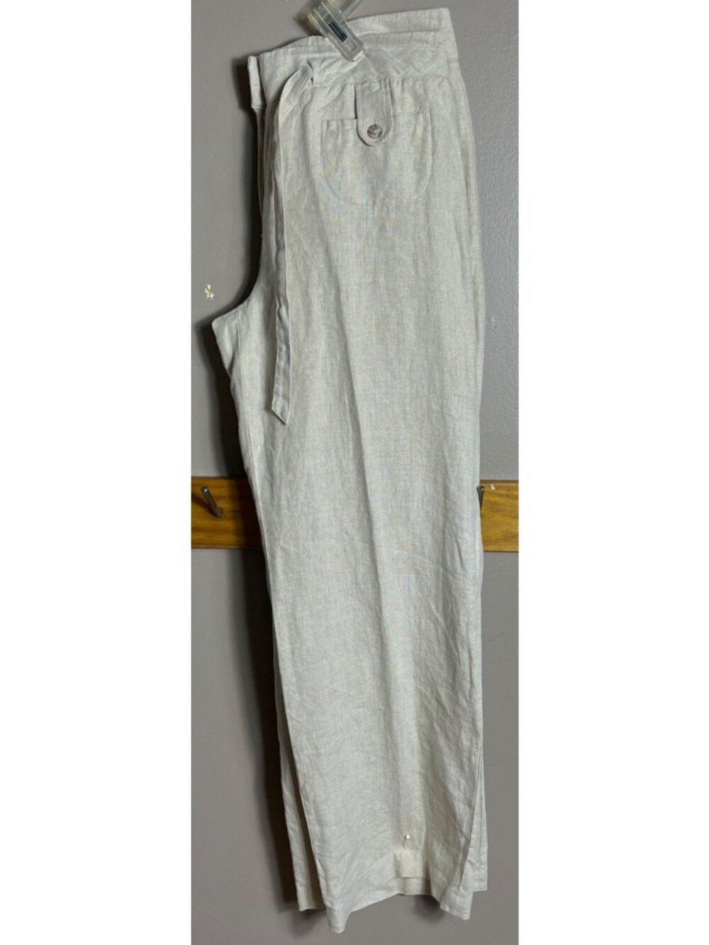 NWT Linen Pants Flax Resort Coastal Vacation Brunch Festival Charter Club Wom 12 - Picture 4 of 16